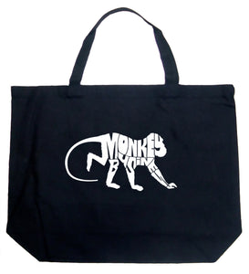 Monkey Business - Large Word Art Tote Bag