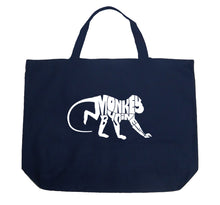 Load image into Gallery viewer, Monkey Business - Large Word Art Tote Bag