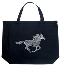 Load image into Gallery viewer, Horse Breeds - Large Word Art Tote Bag