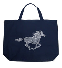 Load image into Gallery viewer, Horse Breeds - Large Word Art Tote Bag