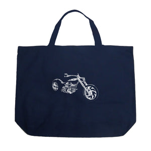 MOTORCYCLE - Large Word Art Tote Bag