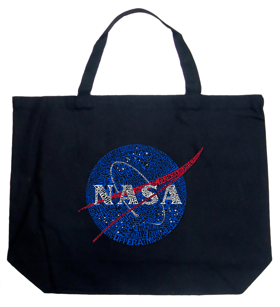 NASA's Most Notable Missions - Large Word Art Tote Bag