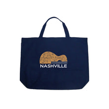 Load image into Gallery viewer, Nashville Guitar - Large Word Art Tote Bag