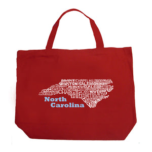 North Carolina - Large Word Art Tote Bag