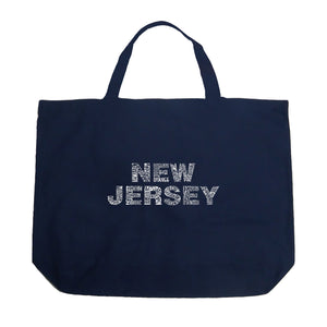 NEW JERSEY NEIGHBORHOODS - Large Word Art Tote Bag