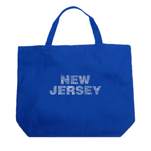 NEW JERSEY NEIGHBORHOODS - Large Word Art Tote Bag