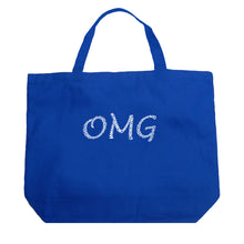 Load image into Gallery viewer, OMG - Large Word Art Tote Bag