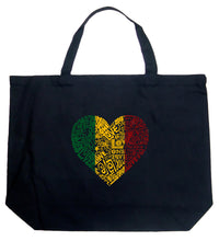 Load image into Gallery viewer, One Love Heart - Large Word Art Tote Bag
