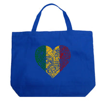 Load image into Gallery viewer, One Love Heart - Large Word Art Tote Bag