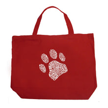 Load image into Gallery viewer, Dog Paw - Large Word Art Tote Bag