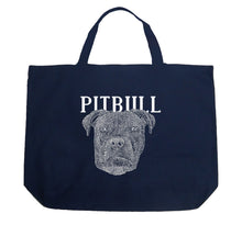 Load image into Gallery viewer, Pitbull Face - Large Word Art Tote Bag