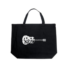 Load image into Gallery viewer, Peace Love Country  - Large Word Art Tote Bag