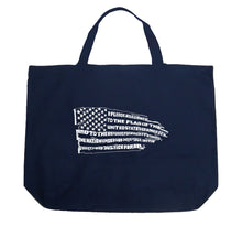Load image into Gallery viewer, Pledge of Allegiance Flag  - Large Word Art Tote Bag