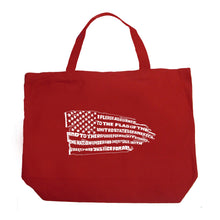 Load image into Gallery viewer, Pledge of Allegiance Flag  - Large Word Art Tote Bag