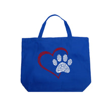 Load image into Gallery viewer, Paw Heart - Large Word Art Tote Bag