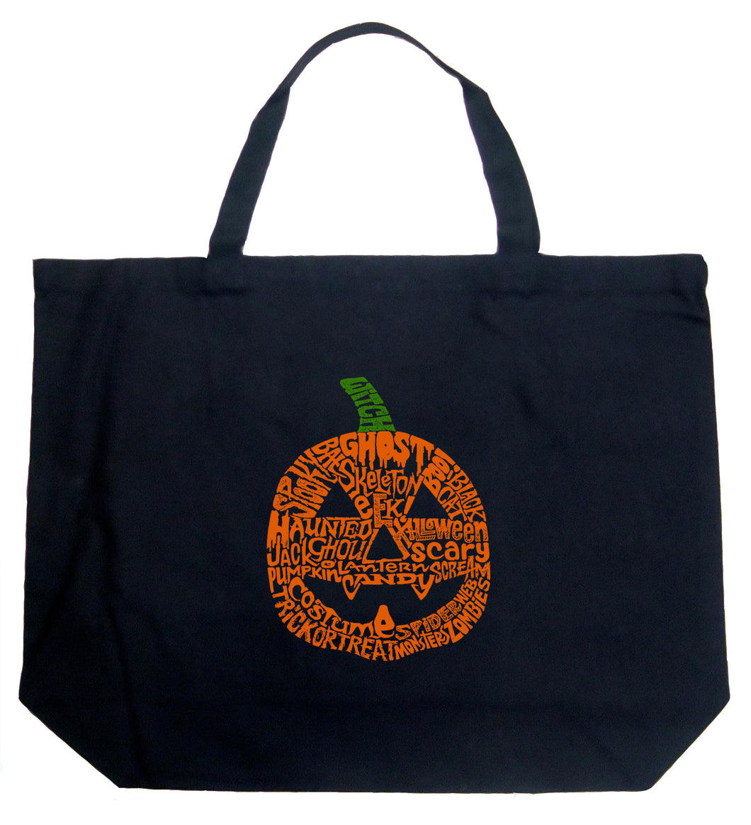 Pumpkin - Large Word Art Tote Bag