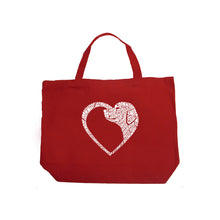 Load image into Gallery viewer, Dog Heart - Large Word Art Tote Bag