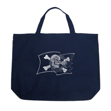Load image into Gallery viewer, FAMOUS PIRATE CAPTAINS AND SHIPS - Large Word Art Tote Bag