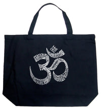 Load image into Gallery viewer, Poses OM - Large Word Art Tote Bag