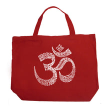 Load image into Gallery viewer, Poses OM - Large Word Art Tote Bag
