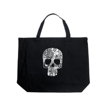 Load image into Gallery viewer, Rock n Roll Skull - Large Word Art Tote Bag
