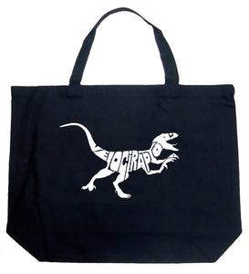 Velociraptor - Large Word Art Tote Bag