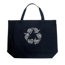 Load image into Gallery viewer, 86 RECYCLABLE PRODUCTS - Large Word Art Tote Bag