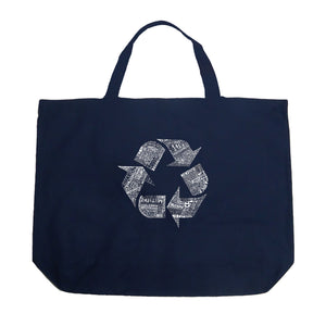 86 RECYCLABLE PRODUCTS - Large Word Art Tote Bag