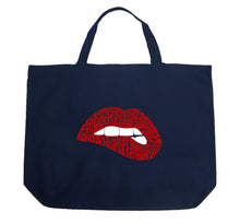 Load image into Gallery viewer, Savage Lips - Large Word Art Tote Bag