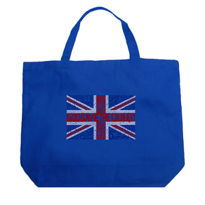 God Save The Queen - Large Word Art Tote Bag