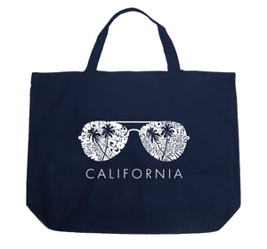 California Shades - Large Word Art Tote Bag