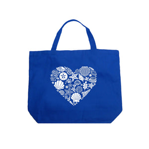 Sea Shells - Large Word Art Tote Bag