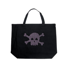 Load image into Gallery viewer, XOXO Skull  - Large Word Art Tote Bag