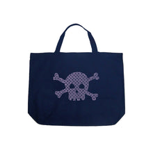 Load image into Gallery viewer, XOXO Skull  - Large Word Art Tote Bag