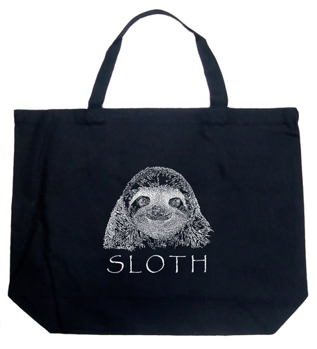 Sloth - Large Word Art Tote Bag