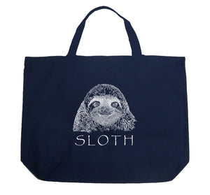 Sloth - Large Word Art Tote Bag