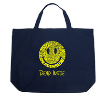 Load image into Gallery viewer, Dead Inside Smile - Large Word Art Tote Bag