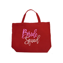 Load image into Gallery viewer, Large Word Art Tote Bag - Bride Squad