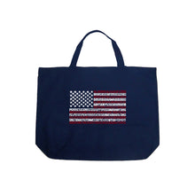 Load image into Gallery viewer, 50 States USA Flag  - Large Word Art Tote Bag