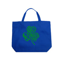 Load image into Gallery viewer, St Patricks Day Shamrock  - Large Word Art Tote Bag