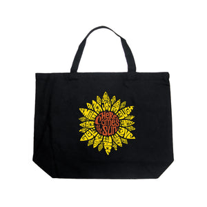 Sunflower  - Large Word Art Tote Bag