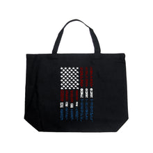 Load image into Gallery viewer, Support our Troops  - Large Word Art Tote Bag