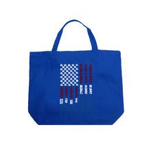 Load image into Gallery viewer, Support our Troops  - Large Word Art Tote Bag