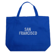 Load image into Gallery viewer, SAN FRANCISCO NEIGHBORHOODS - Large Word Art Tote Bag