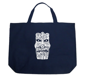 TIKI BIG KAHUNA - Large Word Art Tote Bag