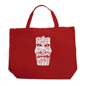 TIKI BIG KAHUNA - Large Word Art Tote Bag