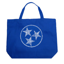Load image into Gallery viewer, Tennessee Tristar - Large Word Art Tote Bag