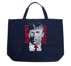 TRUMP Make America Great Again - Large Word Art Tote Bag