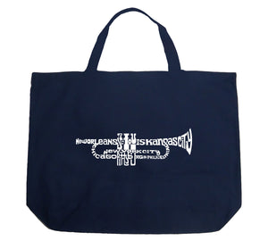 Trumpet - Large Word Art Tote Bag