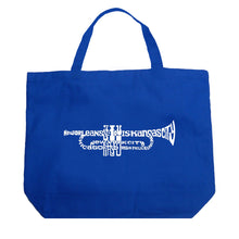 Load image into Gallery viewer, Trumpet - Large Word Art Tote Bag